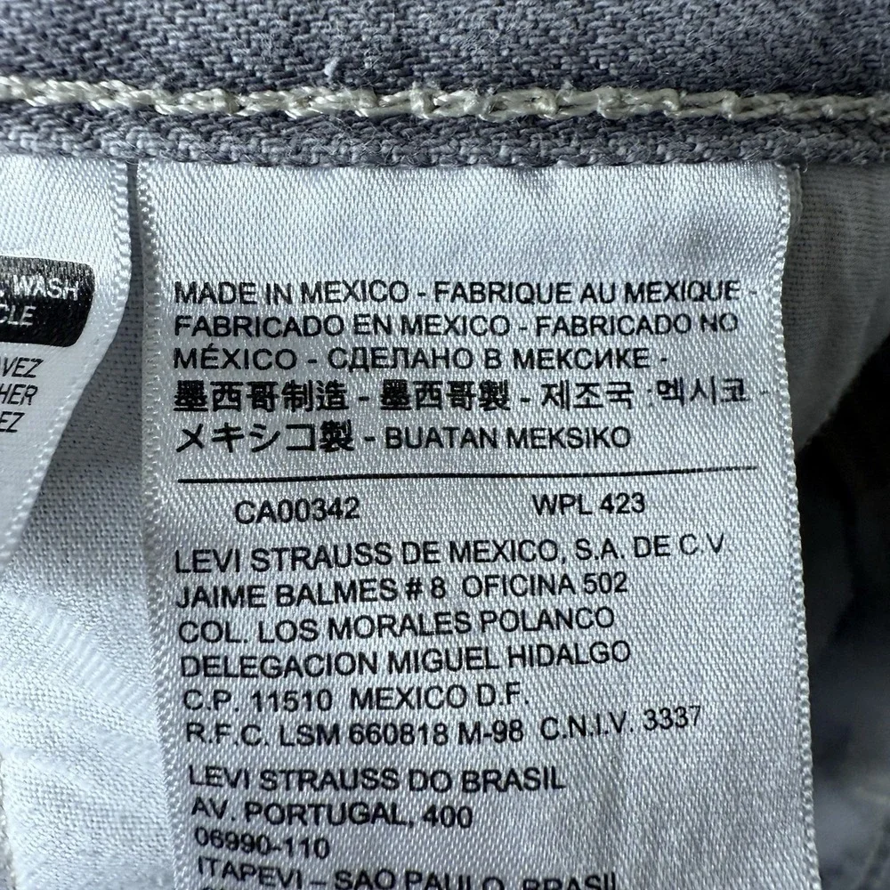 Levi's 501 Jeans Men's 33/31 Gray Button Fly Straight Fit Denim Stonewash